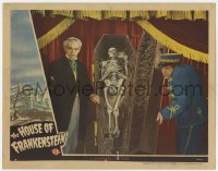 2m321 HOUSE OF FRANKENSTEIN LC 1944 Boris Karloff & J. Carroll Naish by skeleton in coffin, rare!