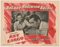 2m333 KEY LARGO LC #6 1948 best close up of Lauren Bacall watching Humphrey Bogart, John Huston!