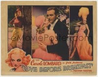 2m341 LOVE BEFORE BREAKFAST LC 1936 3 images of sexy Carole Lombard, classic black eye art, rare!