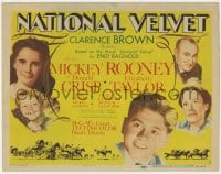 2m255 NATIONAL VELVET TC 1944 Mickey Rooney & Elizabeth Taylor horse racing classic, ultra rare!