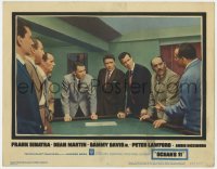 2m353 OCEAN'S 11 LC #3 1960 best c/u of The Rat Pack & others planning the heist at pool table!
