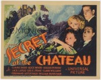 2m263 SECRET OF THE CHATEAU TC 1934 Claire Dodd & top cast by art of ghostly murderer, ultra rare!
