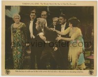 2m382 TARZAN OF THE APES LC 1918 with the fury of a wild man, Elmo Lincoln attacks woman, rare!