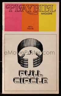 2m014 FULL CIRCLE playbill 1973 great cover artwork by Saul Bass, Leonard Nimoy, Bibi Andersson!