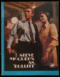 2m182 BULLITT Australian program book 1968 Steve McQueen & Jacqueline Bisset, different & rare!