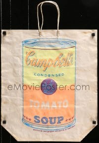 2m072 ANDY WARHOL CAMPBELL'S SOUP BAG 17x19 museum exhibit promo shopping bag 1966 silkscreen art!