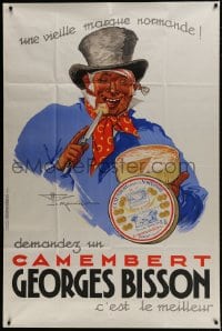 2m108 CAMEMBERT GEORGES BISSON 39x59 French advertising poster 1937 cheese art by Henry Le Monnier!