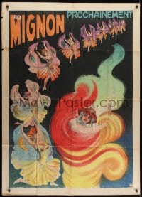 2m145 MIGNON PROCHAINEMENT 40x55 French special poster 1910s art of pretty butterfly women dancing!