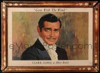 2m071 GONE WITH THE WIND group of 4 standees R67 Clark Gable, Vivien Leigh, DeHavilland & Howard!