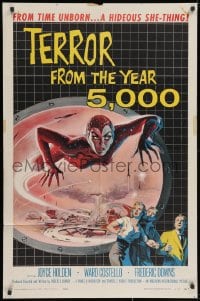 2m229 TERROR FROM THE YEAR 5,000 1sh 1958 wonderful art of the hideous she-thing from time unborn!