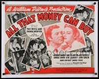 2m074 ALL THAT MONEY CAN BUY English trade ad 1942 photo montage of top stars, William Dieterle!