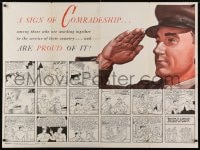 2m197 NEWSMAP vol II no 34 2-sided 35x47 WWII war poster 1943 Al Capp Li'l Abner cartoon strip!
