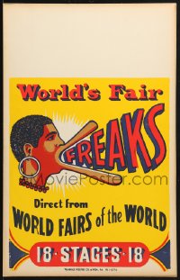 2m136 WORLD'S FAIR FREAKS stage show WC 1939 great art of African native woman with lip plates, rare!