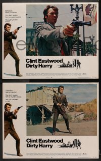2m232 DIRTY HARRY 8 LCs 1971 great images of Clint Eastwood, Don Siegel crime classic, complete set!