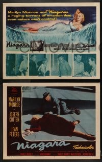 2m234 NIAGARA 8 LCs 1953 sexy Marilyn Monroe shown on most cards, Joseph Cotten, Jean Peters!