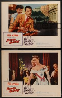 2m235 ROMAN HOLIDAY 8 LCs R1960 different images of Audrey Hepburn & Gregory Peck, complete set!
