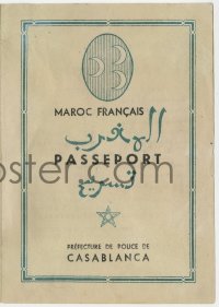 2m156 CASABLANCA Spanish herald 1946 designed to look like Ingrid Bergman's passport, ultra rare!