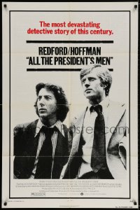 2p032 ALL THE PRESIDENT'S MEN 1sh 1976 Dustin Hoffman & Robert Redford as Woodward & Bernstein!