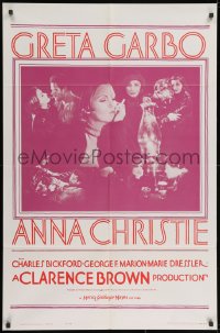 2p044 ANNA CHRISTIE 1sh R1962 Greta Garbo, Charles Bickford, Clarence Brown directed!