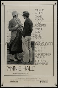 2p046 ANNIE HALL 1sh 1977 full-length Woody Allen & Diane Keaton in a nervous romance!