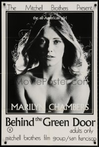 2p077 BEHIND THE GREEN DOOR 24x36 1sh 1972 Mitchell Bros' classic, c/u sexy naked Marilyn Chambers!