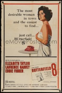2p134 BUTTERFIELD 8 1sh 1960 call girl Elizabeth Taylor is the most desirable and easiest to find!