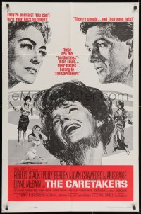 2p147 CARETAKERS 1sh 1963 Robert Stack, Polly Bergen & Joan Crawford in a mental hospital!