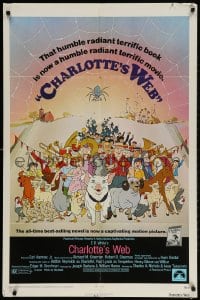 2p160 CHARLOTTE'S WEB 1sh 1973 E.B. White's farm animal cartoon classic!