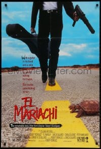 2p250 EL MARIACHI 1sh 1992 first movie written & directed by Robert Rodriguez!