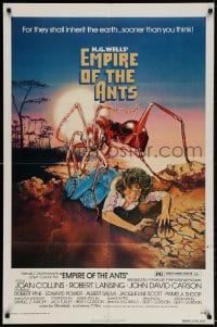 2p252 EMPIRE OF THE ANTS 1sh 1977 H.G. Wells, great Drew Struzan art of monster attacking!