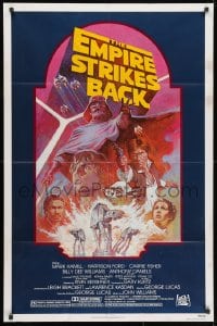 2p255 EMPIRE STRIKES BACK NSS style 1sh R1982 George Lucas sci-fi classic, cool artwork by Tom Jung!