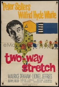 2p926 TWO-WAY STRETCH English 1sh 1960 prisoner Peter Sellers breaks out of jail & then back in!