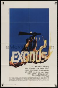 2p266 EXODUS 1sh 1961 Otto Preminger, great artwork of arms reaching for rifle by Saul Bass!