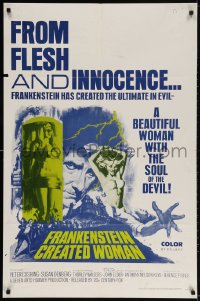 2p306 FRANKENSTEIN CREATED WOMAN 1sh 1967 Peter Cushing, Susan Denberg had the soul of the Devil!