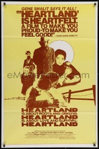 2p392 HEARTLAND 1sh 1980 directed by Richard Pearce, Rip Torn, Conchata Ferrell & Barry Primus!