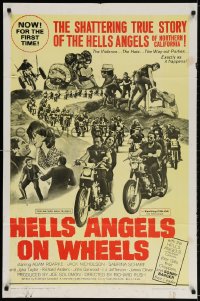 2p404 HELLS ANGELS ON WHEELS 1sh 1967 shattering true story of the Hells Angels of California!