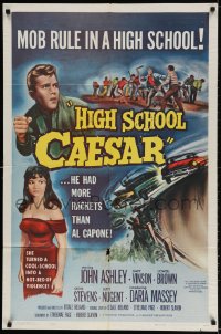 2p410 HIGH SCHOOL CAESAR 1sh 1960 teen gangster had more rackets than Al Capone, hot Daria Massey!