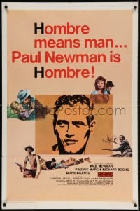 2p421 HOMBRE 1sh 1966 Paul Newman, Martin Ritt, Fredric March, it means man!