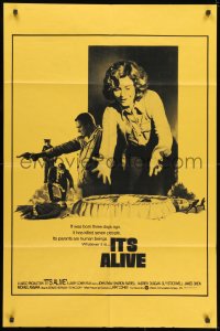 2p472 IT'S ALIVE 1sh R1970s Larry Cohen directed horror, completely different horror montage!