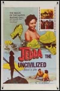 2p483 JEDDA THE UNCIVILIZED style A 1sh 1956 the native mating call was stronger than civilization!