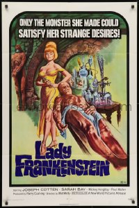 2p504 LADY FRANKENSTEIN 1sh 1972 La figlia di Frankenstein, sexy Italian horror!