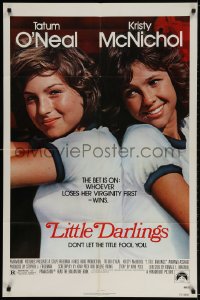 2p527 LITTLE DARLINGS 1sh 1980 Tatum O'Neal & Kristy McNichol make a bet to lose their virginity!