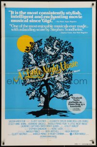 2p528 LITTLE NIGHT MUSIC teaser 1sh 1978 Elizabeth Taylor, Diana Rigg, cool tree art!