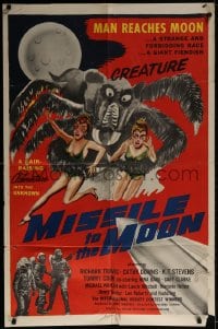 2p593 MISSILE TO THE MOON 1sh 1959 giant fiendish creature, a strange and forbidding race!