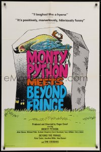 2p600 MONTY PYTHON MEETS BEYOND THE FRINGE 1sh 1976 Pleasure at Her Majesty's, wacky art!