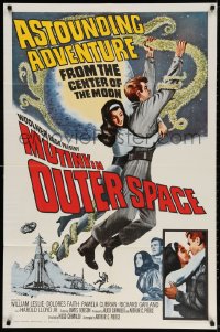 2p615 MUTINY IN OUTER SPACE 1sh 1964 wacky sci-fi, astounding adventure from the moon's center!