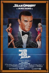 2p623 NEVER SAY NEVER AGAIN 1sh 1983 art of Sean Connery as James Bond 007 by Obrero!