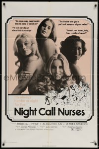 2p625 NIGHT CALL NURSES 1sh 1972 very sexy ladies, I'm not your mama, baby, I'm a registered nurse!