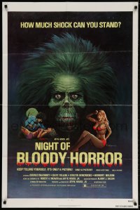 2p626 NIGHT OF BLOODY HORROR 1sh R1979 blood psycho goes berserk, how much shock can you stand!