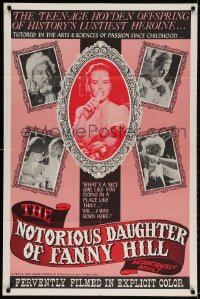 2p635 NOTORIOUS DAUGHTER OF FANNY HILL 1sh 1966 sexy images, fervently filmed in explicit color!